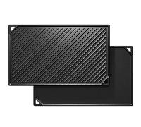 GFTIME42.5 X 23.9CM Pre-Seasoned Cast Iron Reversible Plate, Cast Iron Griddle Fit for The Oven, Stove, Grill or Campfire, 1 Pack