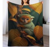 GFTTTFG Monkey Blanket Soft Comfortable Warm Blankets Suitable For All Seasons Bed Linen Sofa And Travel Camping Throw （180×200cm）