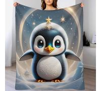 GFTTTFG Penguin Bedding Soft Flannel Throw Blanket, Four Seasons Living Room Outdoor Fuzzy Blankets Travel Camping Throws （140×180cm）