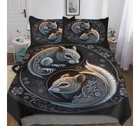 GFTTTFG Squirrel Duvet Cover with Pillow Cases 2 PCs Cover Bedding Set for Childrens And Adults Soft Microfiber Quilt Cover Single(135x200cm)