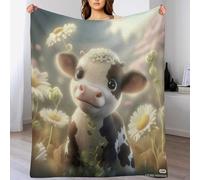 GFTTTFG The Cow Blanket Anti Pilling Throw Blankets Cozy Durable Throws for Office Couch Cinema Gifts Quality Washable （100×130cm）