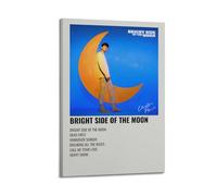 GFUWEWQEGUU Christian French Album Bright Side of The Moon Posters Aesthetic Wall Art Decorative Painting Poster Decor Vintage Canvas for Living Room Bed Room 20x30inch(50x75cm) Frame-style