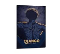 GFUWEWQEGUU Django Unchained Movie Posters Aesthetic Wall Art Decorative Painting Poster Decor Vintage Canvas for Living Room Bed Room 20x30inch(50x75cm) Frame-style