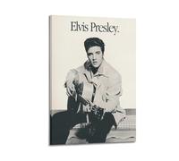 GFUWEWQEGUU Elvis Presley Posters Aesthetic Wall Art Decorative Painting Poster Decor Vintage Canvas for Living Room Bed Room 16x24inch(40x60cm) Frame-style