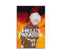 GFUWEWQEGUU Hell's Paradise Posters Aesthetic Wall Art Decorative Painting Poster Decor Vintage Canvas for Living Room Bed Room 24x36inch(60x90cm) Unframe-style