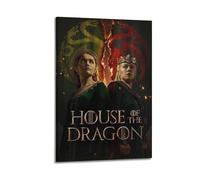 GFUWEWQEGUU House Of The Dragon Posters Aesthetic Wall Art Decorative Painting Poster Decor Vintage Canvas for Living Room Bed Room 20x30inch(50x75cm) Frame-style