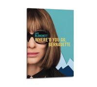 GFUWEWQEGUU Where’d You Go, Beenadette Posters Aesthetic Wall Art Decorative Painting Poster Decor Vintage Canvas for Living Room Bed Room 08x12inch(20x30cm) Frame-style