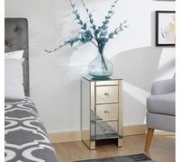 Mirrored Slim Chest - Mirrored / 60cm