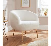 GFW Ada Teddy Accent Chair Cream, Cream