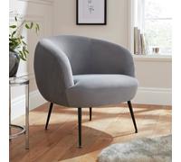 GFW Amelle Pleated Velvet Accent Chair- Grey