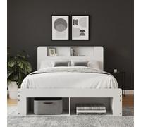 GFW Anya 150cm Integrated Storage Ottoman Bed White, White