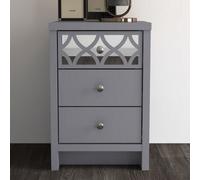 Gfw Arianna 3 Drawer Bedside Table Cool Grey