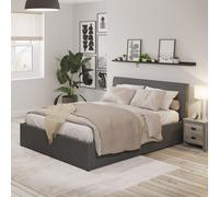 GFW Ascot Double Grey End Lift Ottoman Bed - Wilko