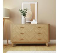 GFW Axel 6 Drawer Chest - Oak
