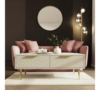 GFW Azariah 2 Drawer Rectangular Coffee Table - Ivory