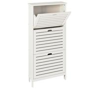 Bergen Three Tier Shoe Cabinet GFW White One Size