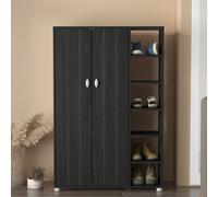 GFW Bideford Tall Shoe Cabinet in Black GFW Black