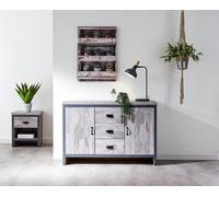 GFW Boston 2 Door 3 Drawer Sideboard, Grey