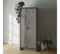 GFW Boston 2 Door Grey Wardrobe - Wilko