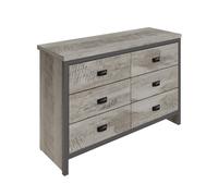 GFW Boston 3+3 Drawer Chest Grey, Grey