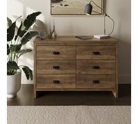 GFW Boston 3+3 Drawer Chest in Light Oak GFW Light Oak