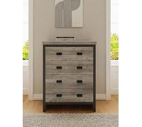 GFW Boston 4 Drawer Grey Chest of Drawers - Wilko
