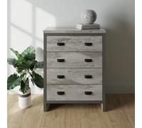 Gfw Boston 4 Drawer Chest Of Drawers Grey