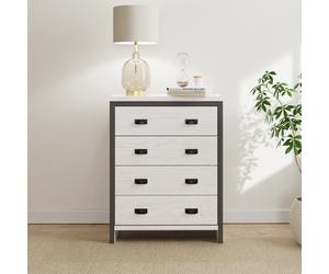 GFW Boston 4 Drawer Chest - White