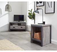 GFW Boston Grey Simple Lamp Table - Size: 39 x 43 x 52cm - Wilko