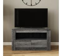 GFW Canyon 2 Drawer Tv Unit Charcoal Grey, Grey