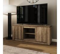 Canyon Oak TV Unit - Unique 3D Design Dark Oak Finish