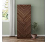 GFW Catania 2 Door 1 Drawer Wardrobe in Walnut GFW Walnut