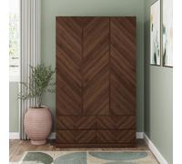 GFW Catania 3 Door 4 Drawer Wardrobe - Walnut