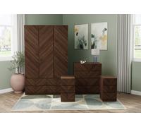 GFW Catania Royal Walnut 4 Piece Bedroom Furniture Set - Wood - Wilko