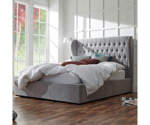 GFW Dakota Double End Lift Ottoman Bed with Mattress- Grey