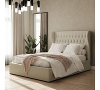 GFW Dakota Kingsize Fabric End Lift Ottoman Bed - Natural