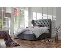 Dakota Storage Ottoman Bed Frame - Pewter / King