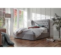 Dakota Storage Ottoman Bed Frame - Platinum / King