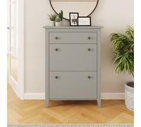 Deluxe Shoe Storage Wood Cabinet in Grey