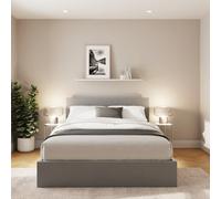 Gfw End Lift Ottoman Bed 135Cm Velvet Charcoal Grey Double