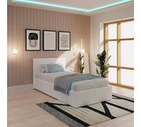 GFW Single White End Lift Ottoman Bed - Wilko