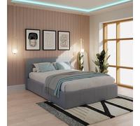 End Lift Ottoman Storage Bed GFW Mid Grey Small Double