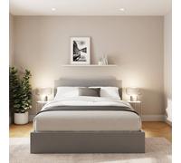 GFW End Lift Ottoman Storage Bed Velvet in Charcoal | Size: Double GFW Charcoal Double