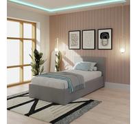 GFW End Lift Single Ottoman Bed with Mattress - Grey