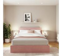 GFW End Lift Small Double Ottoman Bed With Mattress - Pink