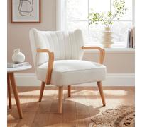GFW Enzo Boucle Teddy Accent Chair in Cream GFW Cream