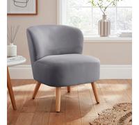 GFW Evie Soft Velvet Accent Chair Grey, Grey