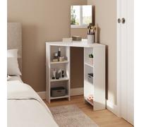 GFW Frances Corner Dressing Table - White