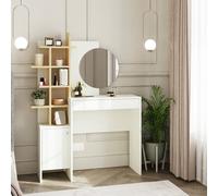 GFW Freyja 1 Drawer Dressing Table - White & Oak