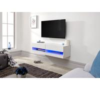 GFW Galicia 120cm Wall TV Unit with LED in White GFW White